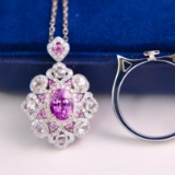 14k Gold 2.07 Ctw Natural Sapphire & Diamond Ring/pendant( Without Chain )