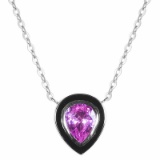 14k Gold 0.83 Ct Natural Padparadscha Sapphire Necklace