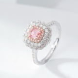 Gia Certified 14k Gold 1.03 Ctw Natural Pink Diamond & Diamond Ring/pendant( Without Chain )