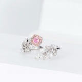 14k Gold 0.39 Ctw Natural Pink Diamond & Diamond Ring
