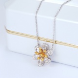 14k Gold 0.6 Ct Natural Color Diamond Necklace