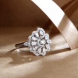 14k Gold 0.97 Ctw Natural H Diamond Ring