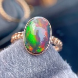 14k Gold 3.7 Ct Natural Opal Ring