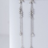 14k Gold 0.93 Ctw Natural H Diamond Earrings