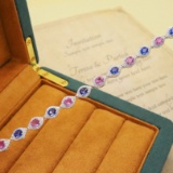 14k Gold 7.29 Ctw Natural Sapphire & Diamond Bracelet