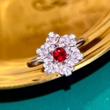 14k Gold 0.32 Ct Natural Ruby & Sapphire Ring