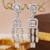 14k Gold 2.12 Ctw Natural H Diamond Earrings