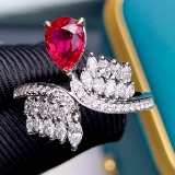 14k Gold 1.09 Ct Natural Ruby & Diamond Ring