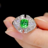 14k Gold 1.74 Ctw Natural Tourmaline & Diamond Ring