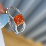 14k Gold 2.42 Ct Natural Spessartine & Diamond Ring