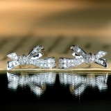 14k Gold 0.5 Ct Natural H Diamond Earrings