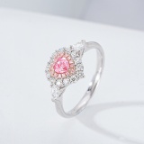 Gia Certified 14k Gold 0.83 Ctw Natural Pink Diamond & Diamond Ring