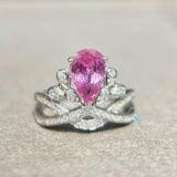 14k Gold 2.04 Ctw Natural Sapphire & Diamond Ring