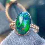 14k Gold 4.8 Ct Natural Opal Ring