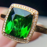 14k Gold 4.7 Ct Natural Tourmaline & Diamond Ring