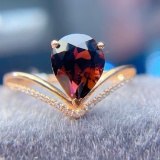 14k Gold 2.1 Ct Natural Tourmaline & Diamond Ring