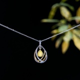 14k Gold 0.25 Ctw Natural Yellow Diamond & Diamond Ring