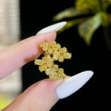 14k Gold 3.30 Ct Natural Yellow Diamond Ring