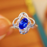 14k Gold 1.07 Ctw Natural Sapphire & Diamond Ring
