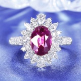 14k Gold 2.87 Ctw Natural Sapphire & Diamond Ring