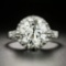 Gia Certified 14k Gold 2.15 Ct Natural O To P Range I1 3ex Round Diamond & Solitaire Ring