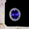14k Gold 33.57 Ctw Natural Tanzanite & Diamond Ring/pendant