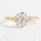 Gia Certified 14k Gold 2.2 Ctw Natural N I1 Oval Diamond Ring