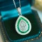 14k Gold 0.41 Ct Natural H Diamond Pendant