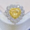 14k Gold 1.91 Ctw Natural Yellow Diamond & Diamond Ring/pendant
