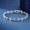14k Gold 2.08 Ct Natural H Diamond & Eternity Band Bracelet