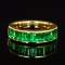 14k Gold 2.10 Ct Vivid Green Natural Emerald Ring