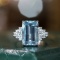 14k Gold 6.35 Ctw Natural Aquamarine & Aquamarine Ring