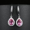 14k Gold 1.73 Ctw Natural Padparadscha Sapphire & Diamond Earrings