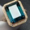 14k Gold 15.22 Ct Natural Tourmaline & Diamond Ring