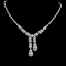 14k Gold 4.02 Ct Natural H Diamond Necklace