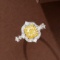 14k Gold 1.60 Ctw Natural Yellow Diamond & Diamond Ring