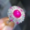 14k Gold 2.52 Ctw Natural Star Ruby & Diamond Ring