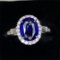 14k Gold 2.53 Ctw Natural Sapphire & Diamond Ring