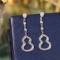 14k Gold 0.72 Ct Natural H Diamond Earrings