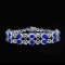 14k Gold 4.51 Ctw Natural Sapphire & Diamond Bracelet