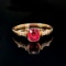 14k Gold 0.77 Ct Natural Spinel & Diamond Ring