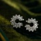 14k Gold 1.2 Ct Natural H Diamond Earrings