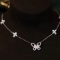 14k Gold 0.82 Ct Natural H Diamond & Butterfly Necklace