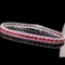 14k Gold 7.5 Ct Natural Ruby & Diamond Bracelet
