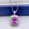 14k Gold 1.63 Ctw Natural Sapphire & Diamond Pendant