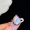 14k Gold 2.62 Ct Natural Opal & Diamond Ring