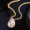 Gia Certified 14k Gold 0.31 Ct Natural F Si1 Pear Diamond Necklace