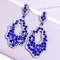14k Gold 6.36 Ctw Natural Sapphire & Diamond Earrings