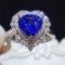 14k Gold 2.65 Ctw Natural Sapphire & Diamond Ring