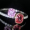 14k Gold 1.18 Ctw Natural Spinel & Diamond & Toi Et Moi Ring